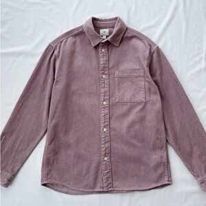 H&M Men's Dusty Pink Casual Button-Down Shirt